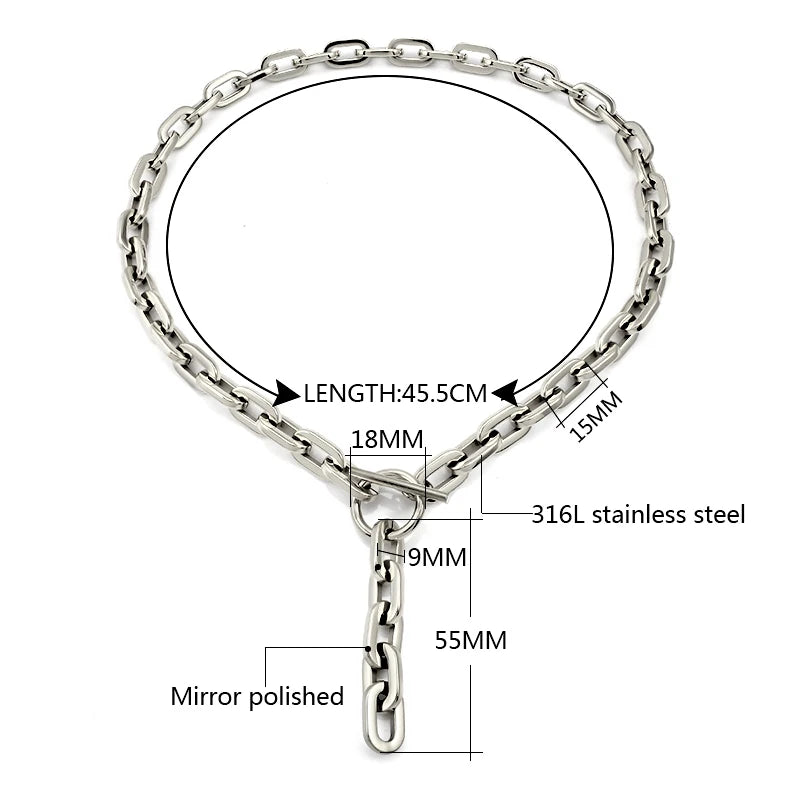 18K Gold Plated Toggle Chain Necklace – Unisex Style