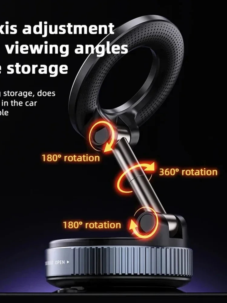 Rotating Magnetic Phone Holder – Universal Suction Stand for Car & Home