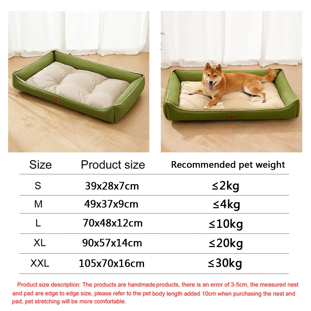 NovaZone All-Season Square Dog Bed — Bite-Resistant Comfort