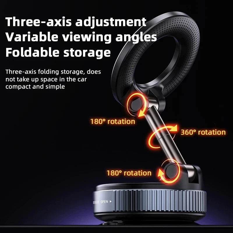 Rotating Magnetic Phone Holder – Universal Suction Stand for Car & Home