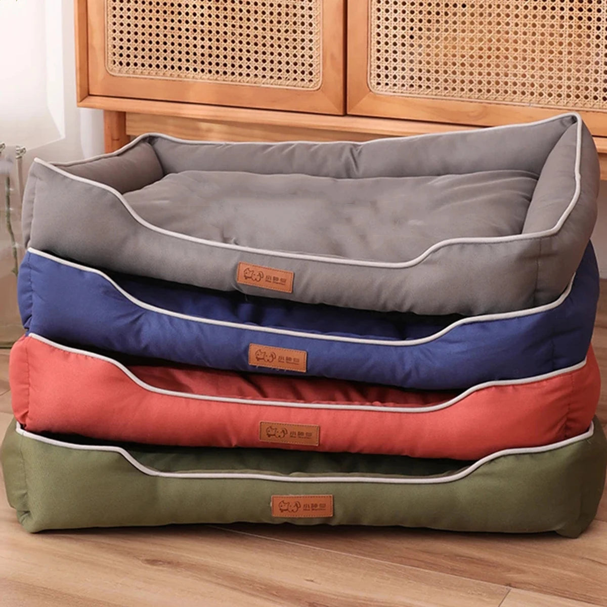 NovaZone All-Season Square Dog Bed — Bite-Resistant Comfort