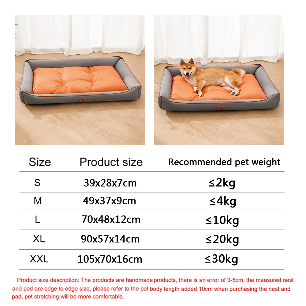 NovaZone All-Season Square Dog Bed — Bite-Resistant Comfort