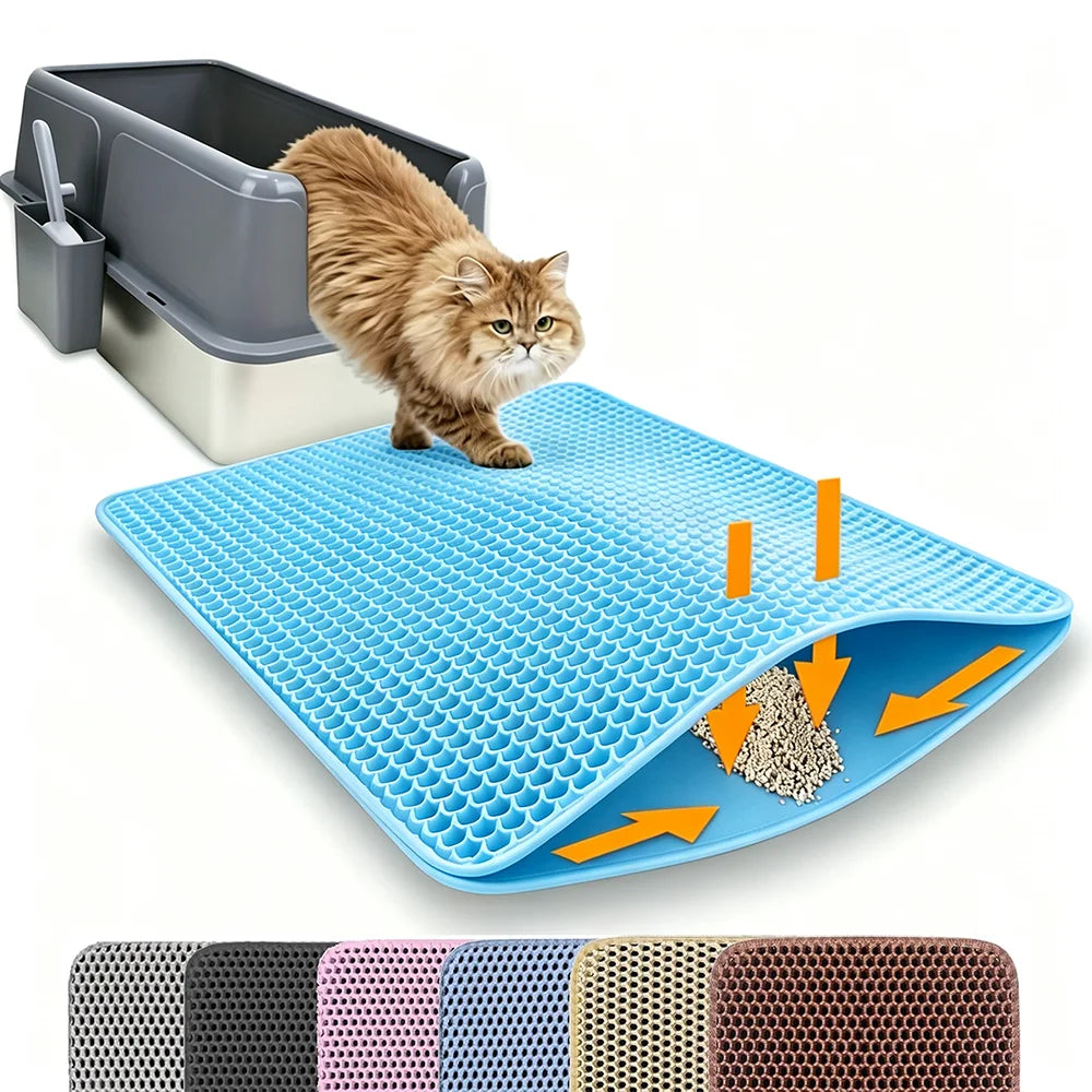 NovaZone Premium Cat Litter Box Mat — Anti-Slip & Easy Clean