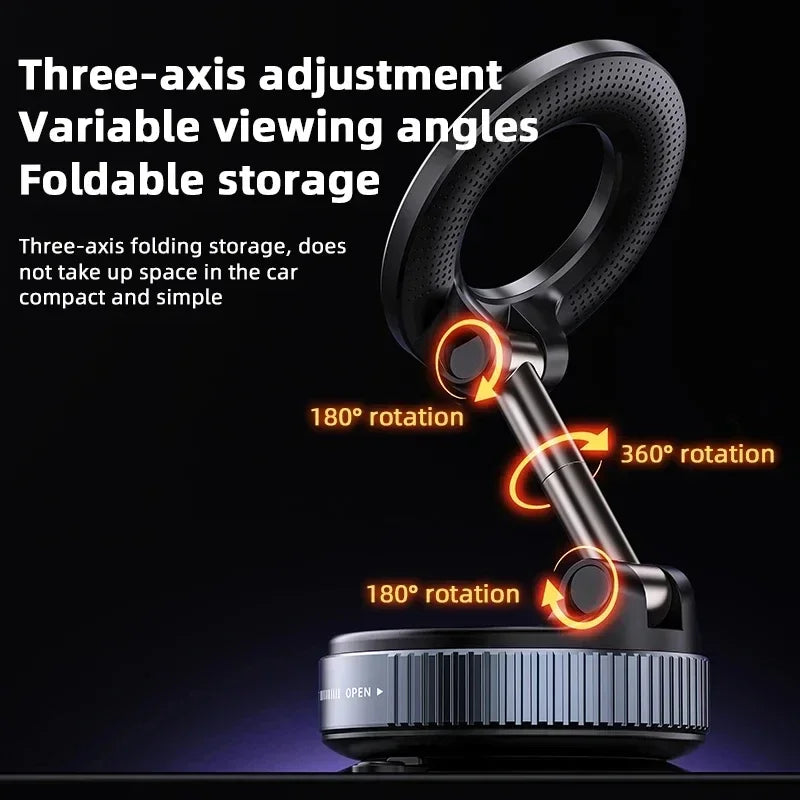 Rotating Magnetic Phone Holder – Universal Suction Stand for Car & Home
