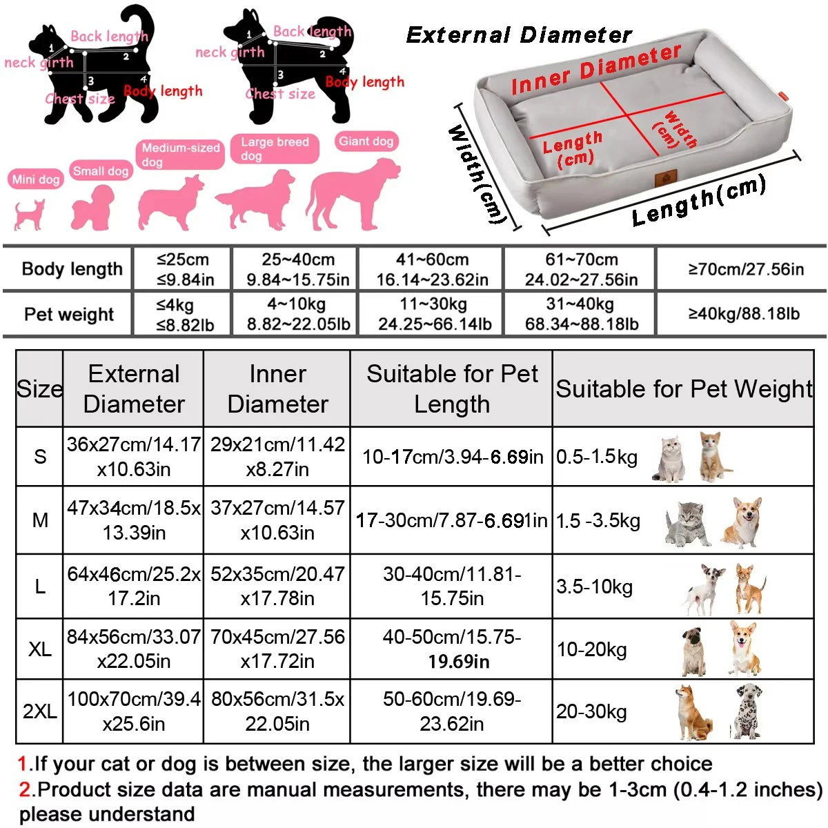 NovaZone All-Season Square Dog Bed — Bite-Resistant Comfort