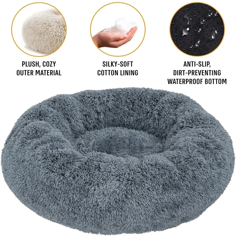 NovaZone Round Plush Pet Bed — 6 Sizes, Ultra Soft