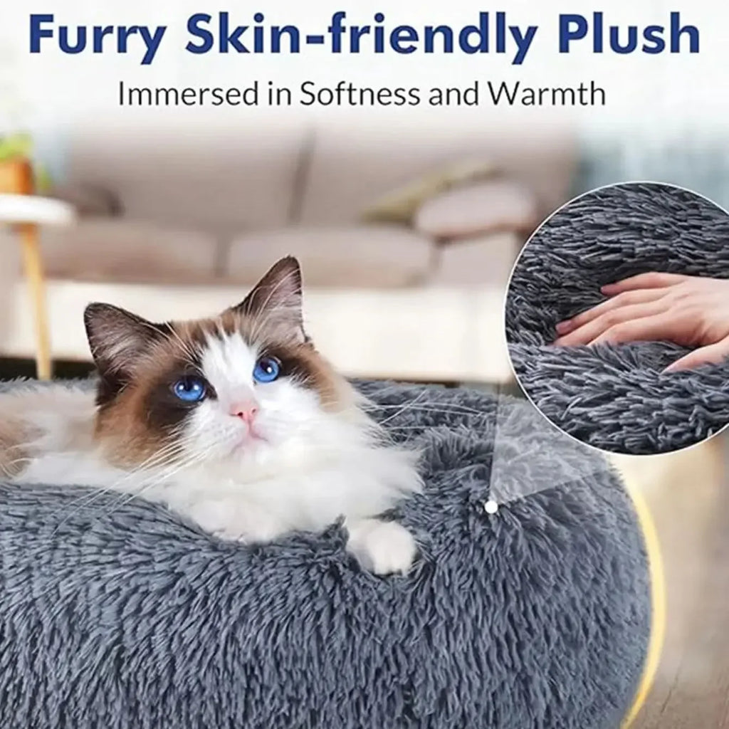 NovaZone Round Plush Pet Bed — 6 Sizes, Ultra Soft