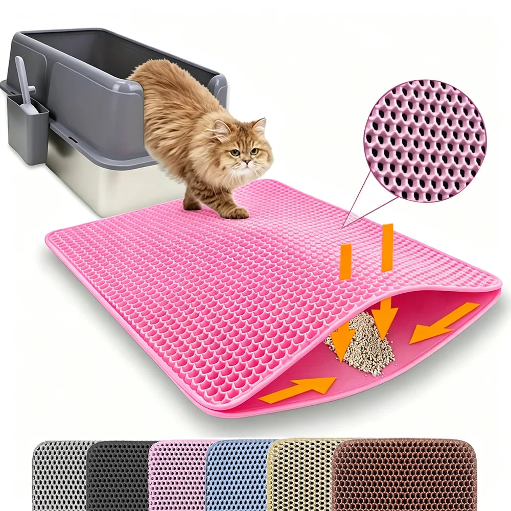 NovaZone Premium Cat Litter Box Mat — Anti-Slip & Easy Clean