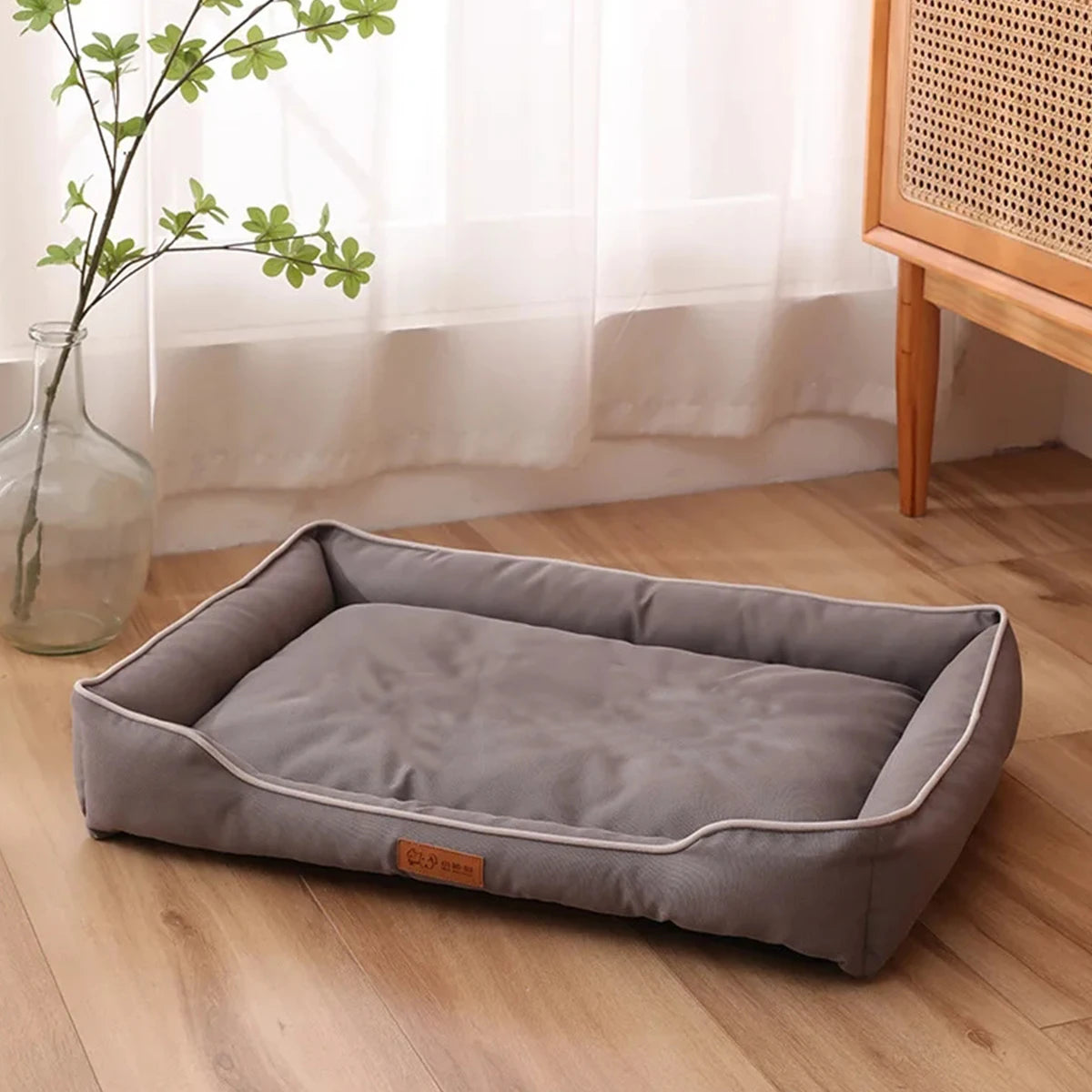 NovaZone All-Season Square Dog Bed — Bite-Resistant Comfort