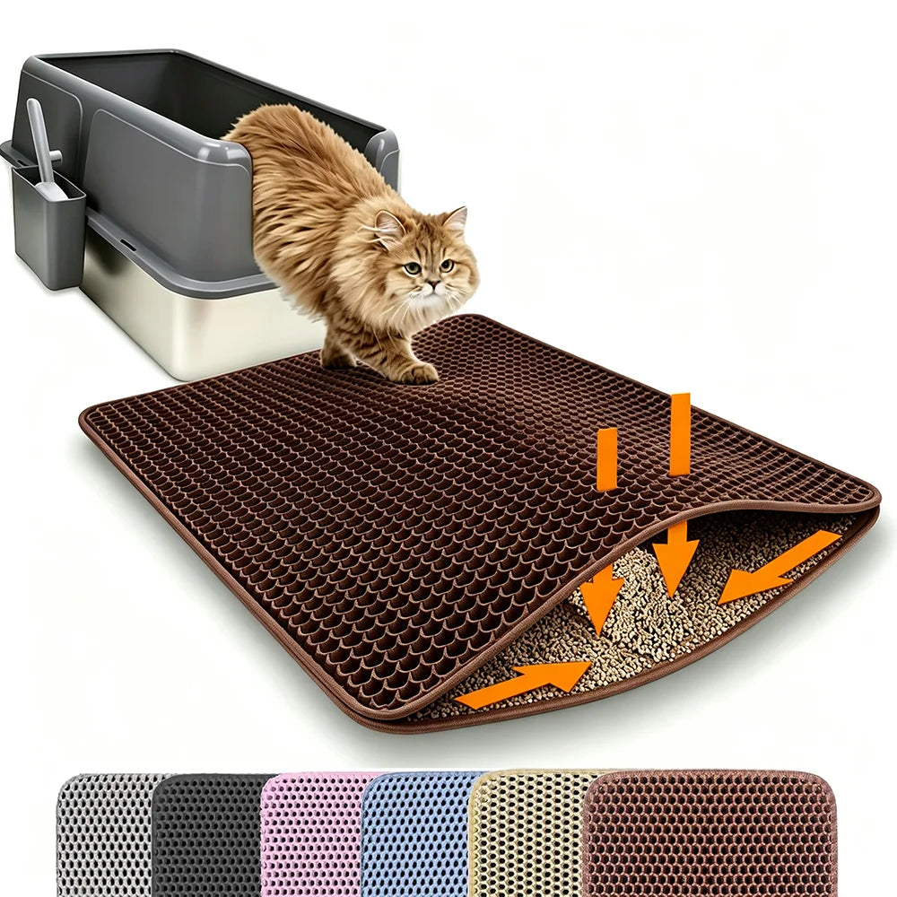 NovaZone Premium Cat Litter Box Mat — Anti-Slip & Easy Clean