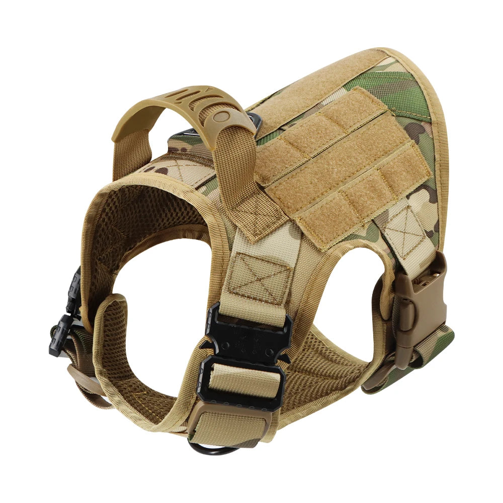 Tactical Military Dog Harness & Leash Set for Large Dogs — Training, Walking & Hunting