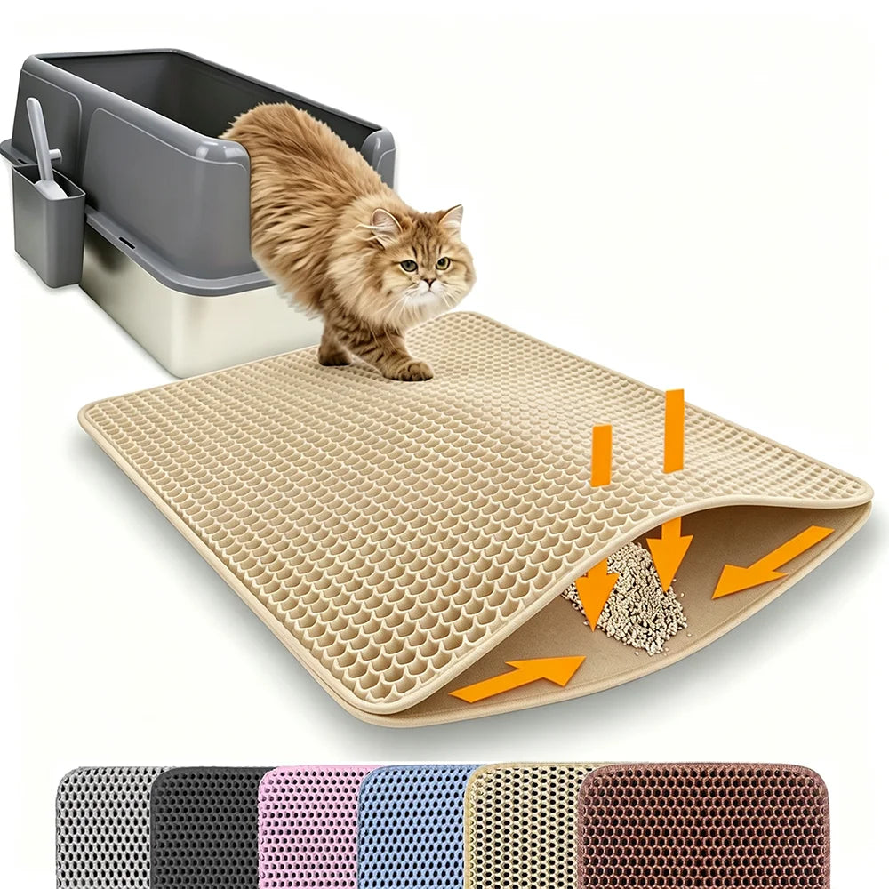 NovaZone Premium Cat Litter Box Mat — Anti-Slip & Easy Clean
