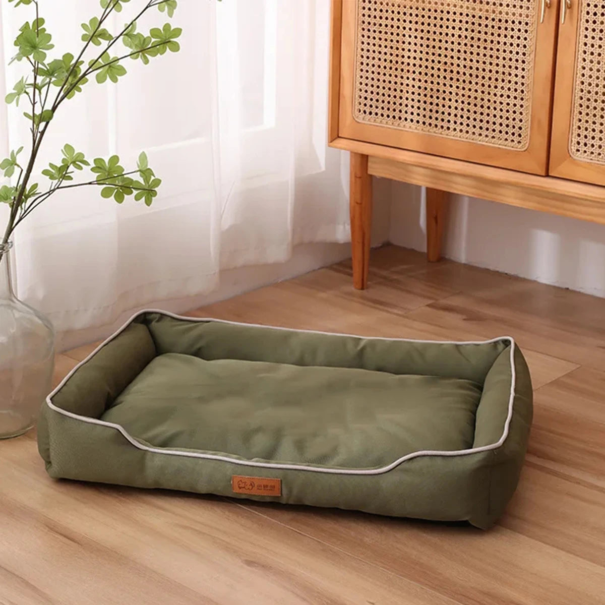 NovaZone All-Season Square Dog Bed — Bite-Resistant Comfort