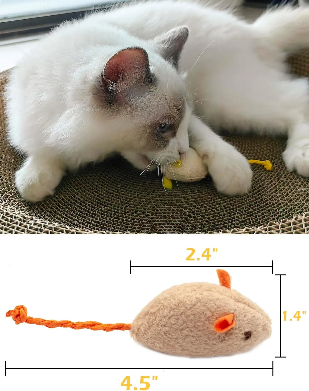 Rattle Mouse Cat Toys 200 Pack — Irresistible Hunting Toys for Cats