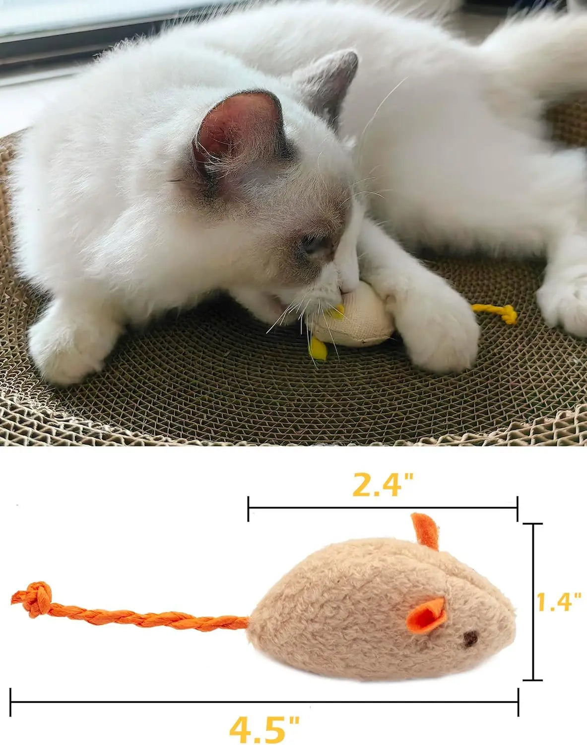 Rattle Mouse Cat Toys 200 Pack — Irresistible Hunting Toys for Cats