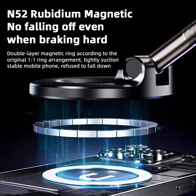 Rotating Magnetic Phone Holder – Universal Suction Stand for Car & Home