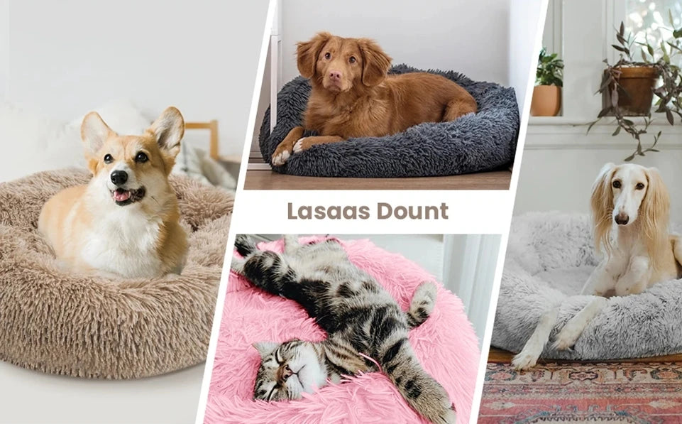 NovaZone Round Plush Pet Bed — 6 Sizes, Ultra Soft