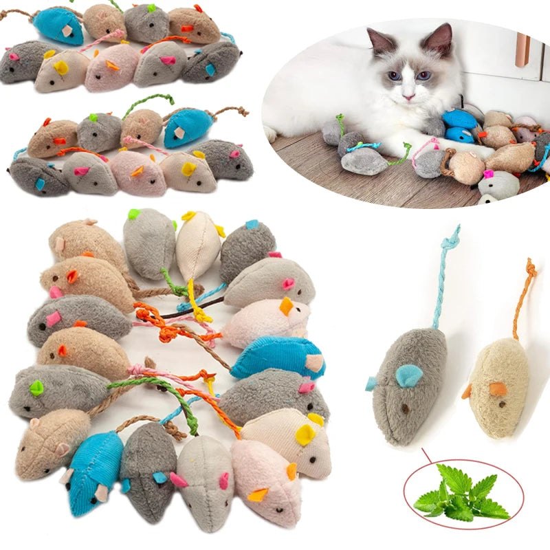 Rattle Mouse Cat Toys 200 Pack — Irresistible Hunting Toys for Cats