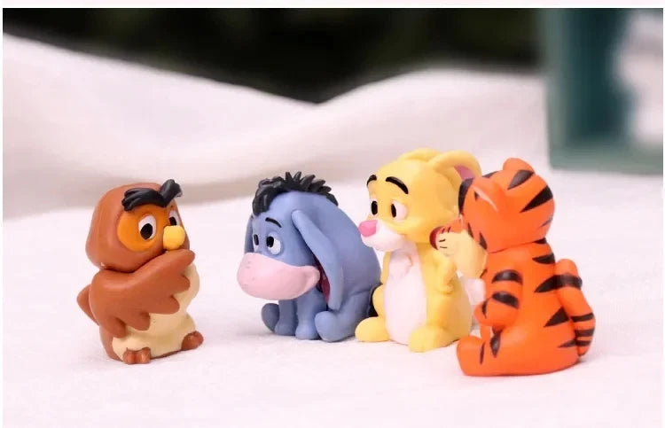 10pcs/set Cartoon Winnie The Pooh Action Figure Toy Pooh Bear Tigger Eeyore Piglet Action Figure Dolls Toy For Kids Gifts