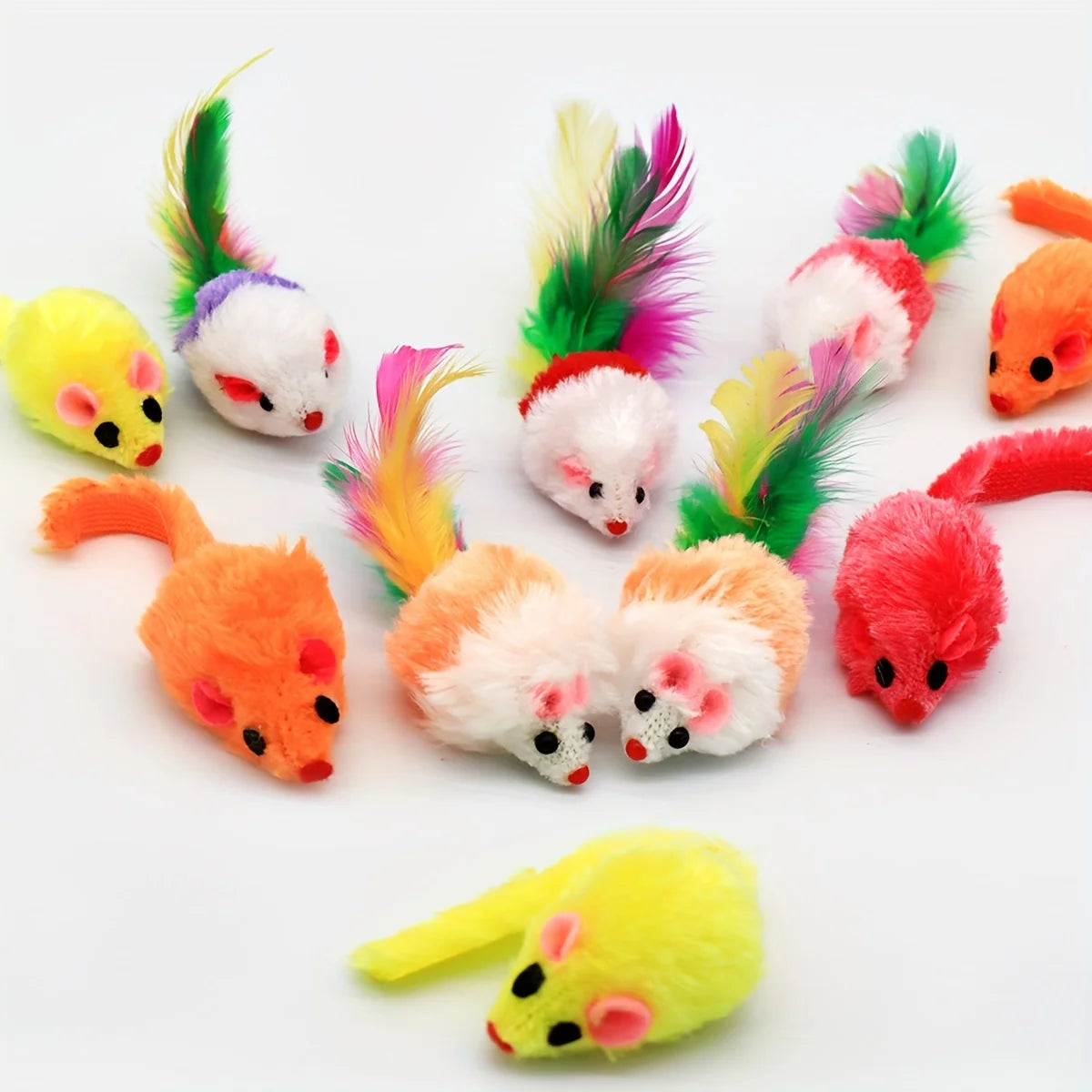 Rattle Mouse Cat Toys 200 Pack — Irresistible Hunting Toys for Cats