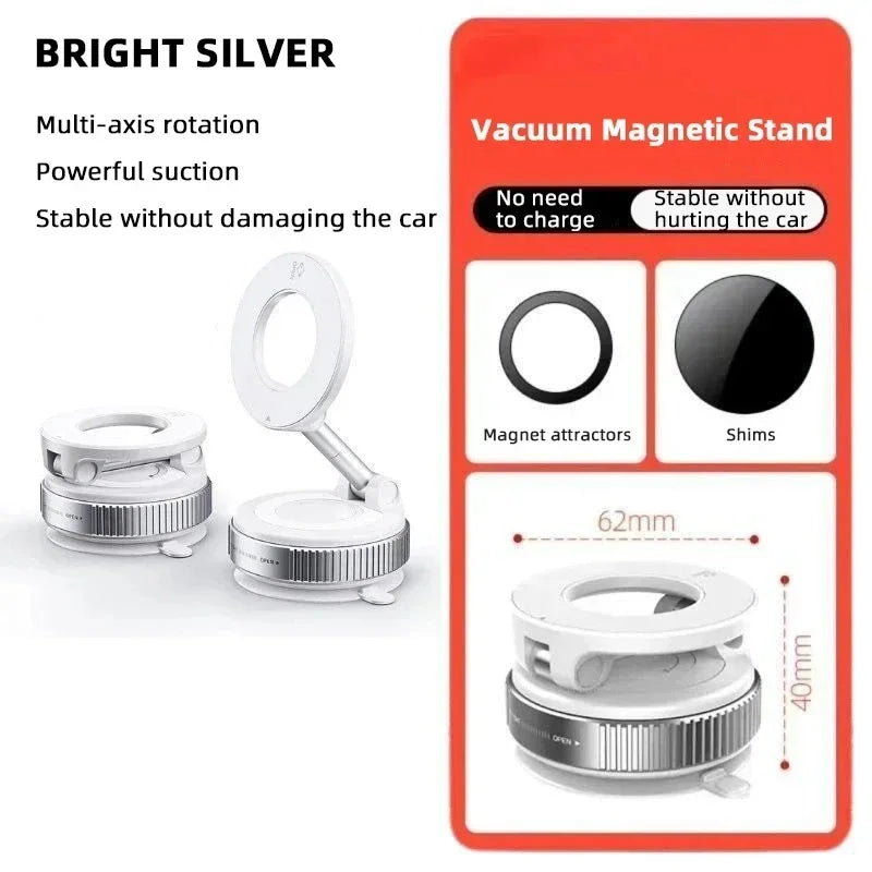 Rotating Magnetic Phone Holder – Universal Suction Stand for Car & Home