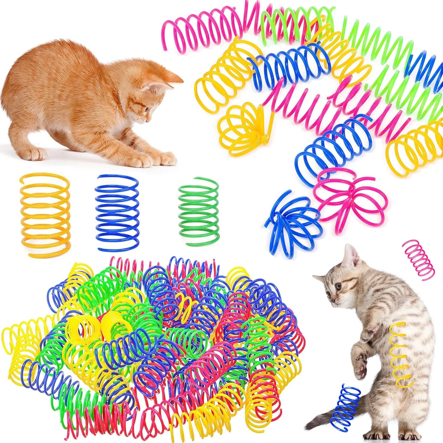 Cat Spring Coil Toys 200 Pack — The Ultimate Cat Entertainment Set