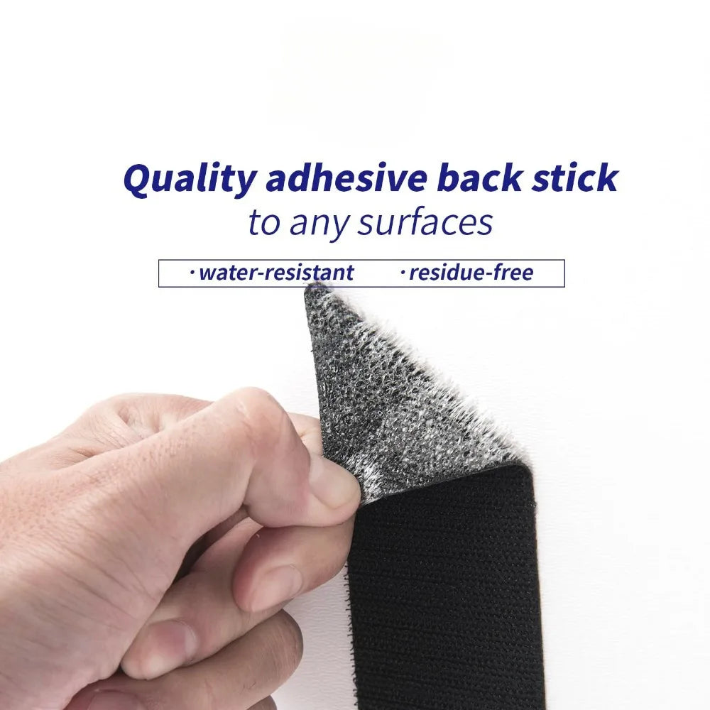 10Pcs Strong Self-Adhesive Hook and Loop Fastener Tape Rectangle Nylon Sticker Adhesive Tape With Strong Glue For DIY CraftNylon