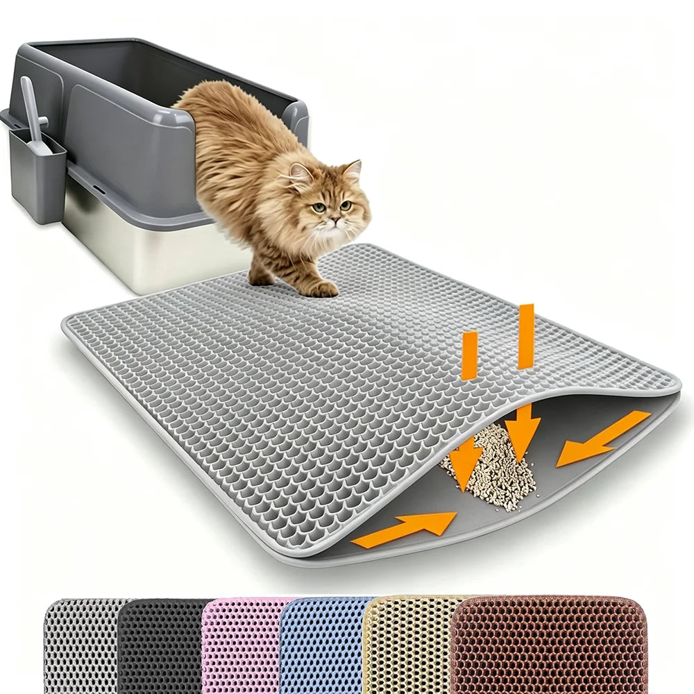 NovaZone Premium Cat Litter Box Mat — Anti-Slip & Easy Clean