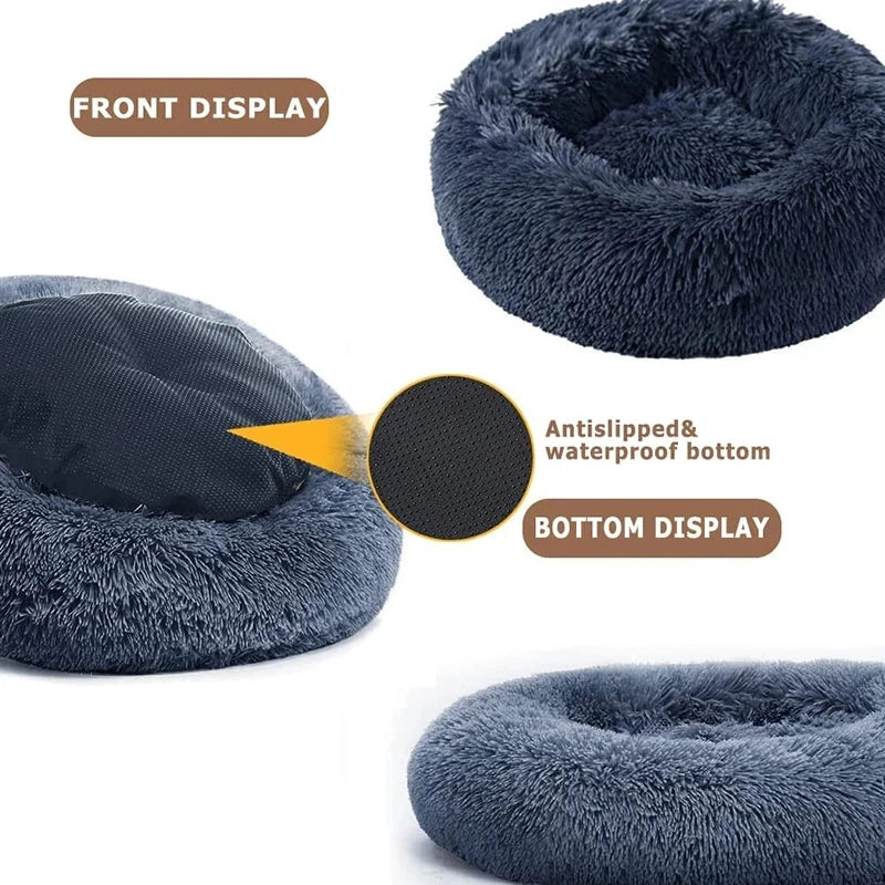 NovaZone Round Plush Pet Bed — 6 Sizes, Ultra Soft