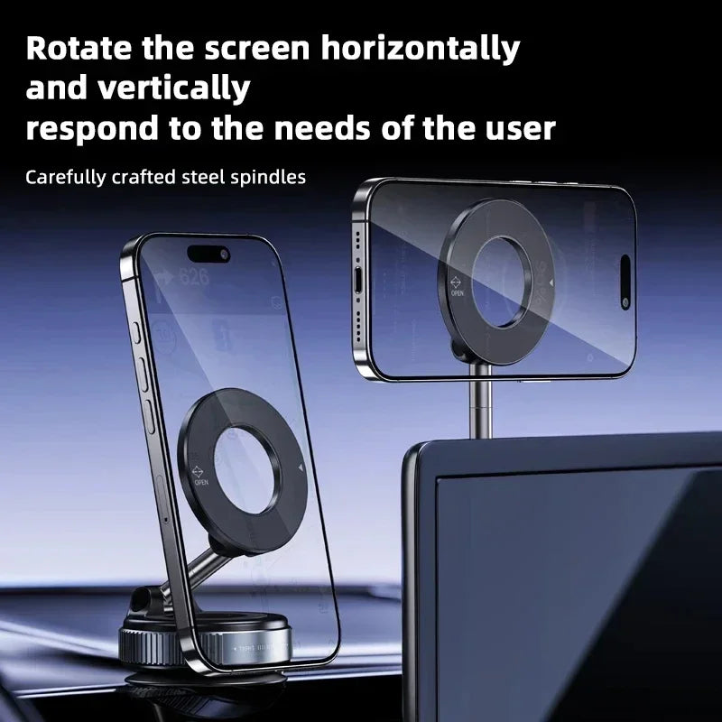 Rotating Magnetic Phone Holder – Universal Suction Stand for Car & Home
