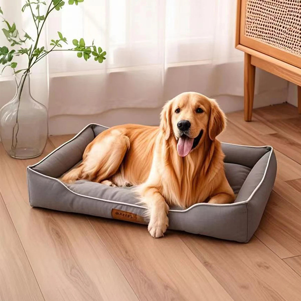 NovaZone All-Season Square Dog Bed — Bite-Resistant Comfort