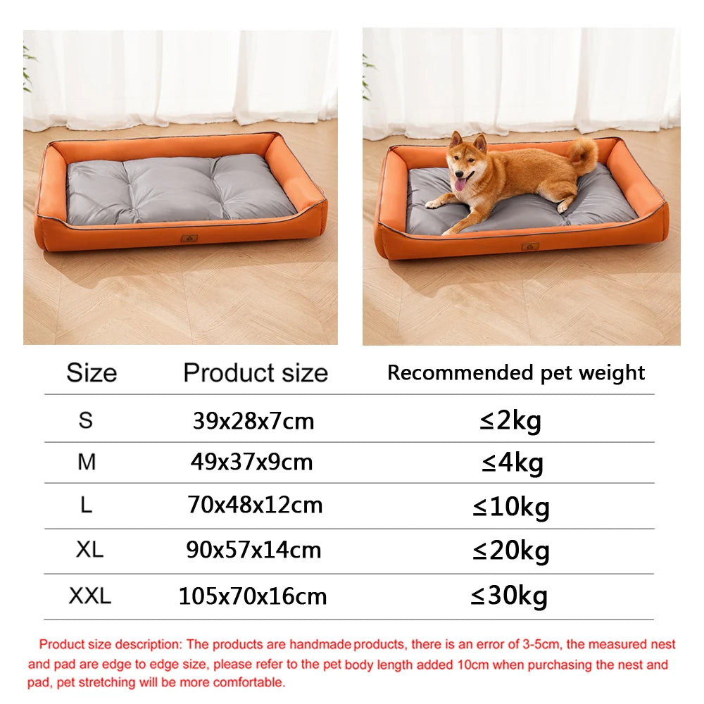 NovaZone All-Season Square Dog Bed — Bite-Resistant Comfort