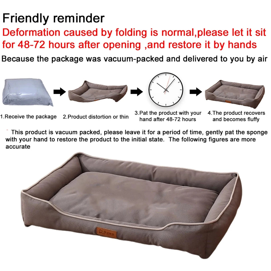 NovaZone All-Season Square Dog Bed — Bite-Resistant Comfort