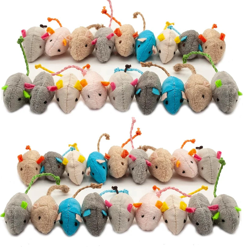 Rattle Mouse Cat Toys 200 Pack — Irresistible Hunting Toys for Cats