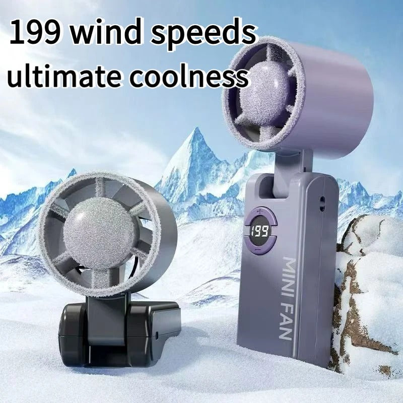 Digital Display High Speed Small Handheld Fan USB