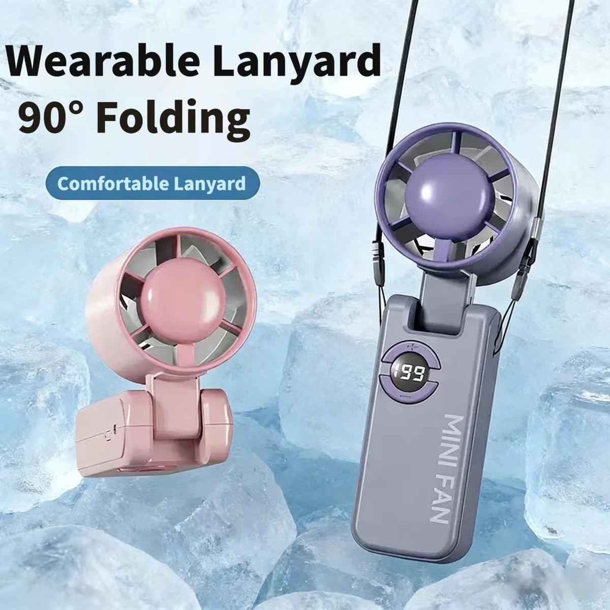 Digital Display High Speed Small Handheld Fan USB
