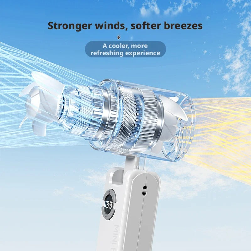 Digital Display High Speed Small Handheld Fan USB